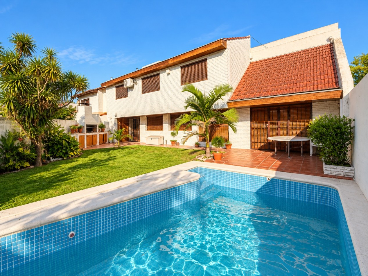 CASA EN VENTA DE 4 AMBIENTES EN PUNTA CHICA CON PILETA, JARDIN Y GARAGE 